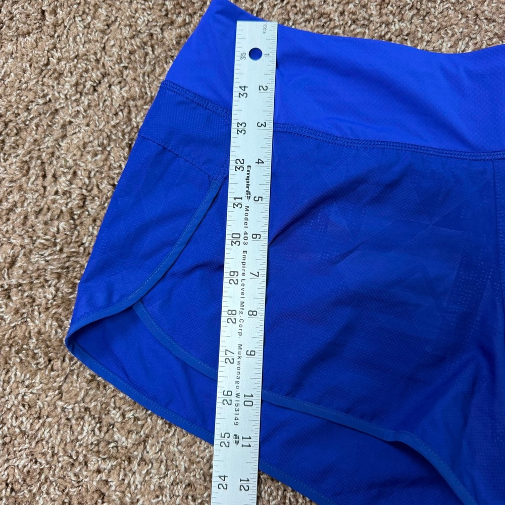 Patagonia Strider Pro Running Shorts Womens Medium Blue Geometric Trail Athletic - Picture 7 of 8